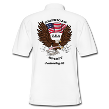 Load image into Gallery viewer, AMERICAN SPIRIT - Men&#39;s Pique Polo Shirt - white
