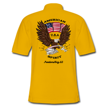 Load image into Gallery viewer, AMERICAN SPIRIT - Men&#39;s Pique Polo Shirt - Yellow
