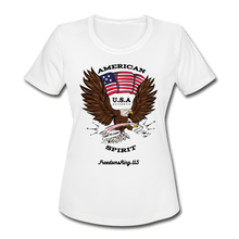 Load image into Gallery viewer, AMERICAN SPIRIT - Women&#39;s Moisture Wicking Performance T-Shirt - white
