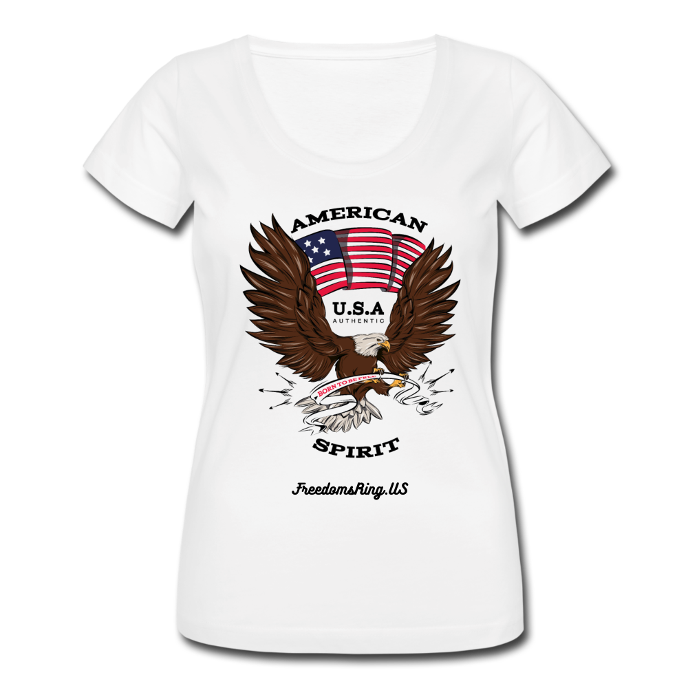 AMERICAN SPIRIT - Women's Scoop Neck T-Shirt - white