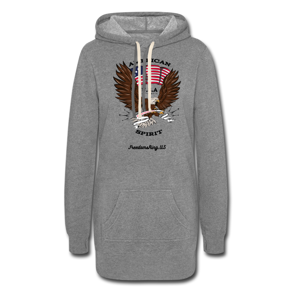 AMERICAN SPIRIT - Women's Hoodie Dress - heather gray