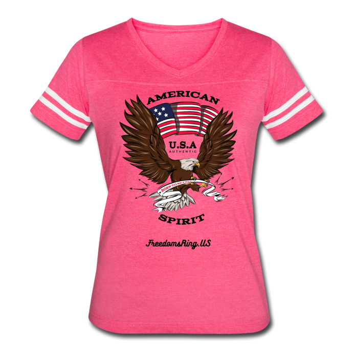 AMERICAN SPIRIT - Women’s Vintage Sport T-Shirt - vintage pink/white