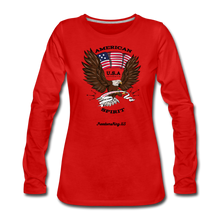 Load image into Gallery viewer, AMERICAN SPIRIT - Women&#39;s Premium Long Sleeve T-Shirt - red
