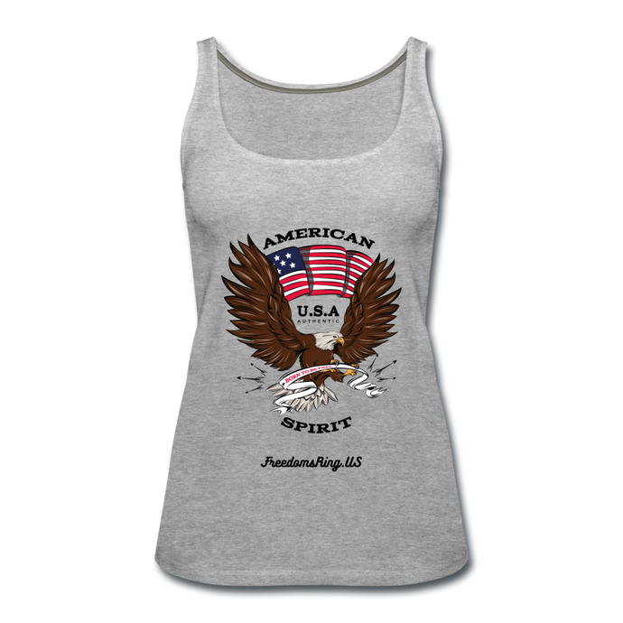 AMERICAN SPIRIT - Women’s Premium Tank Top - heather gray