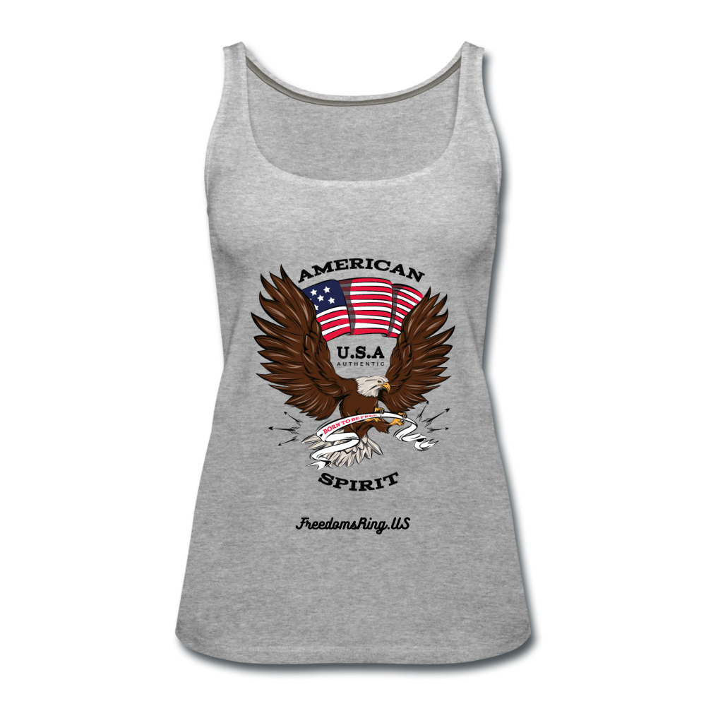 AMERICAN SPIRIT - Women’s Premium Tank Top - heather gray