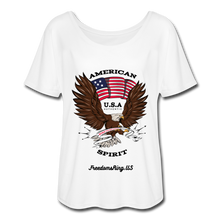 Load image into Gallery viewer, AMERICAN SPIRIT - Women’s Flowy T-Shirt - white
