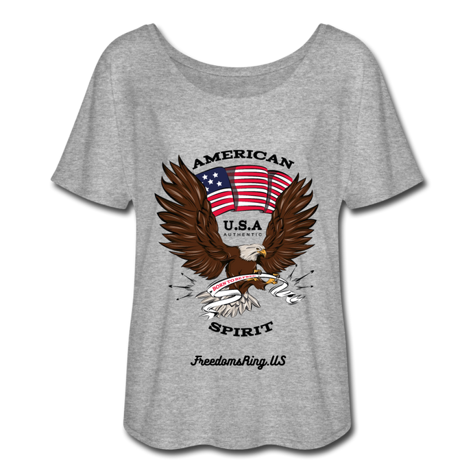 AMERICAN SPIRIT - Women’s Flowy T-Shirt - heather gray