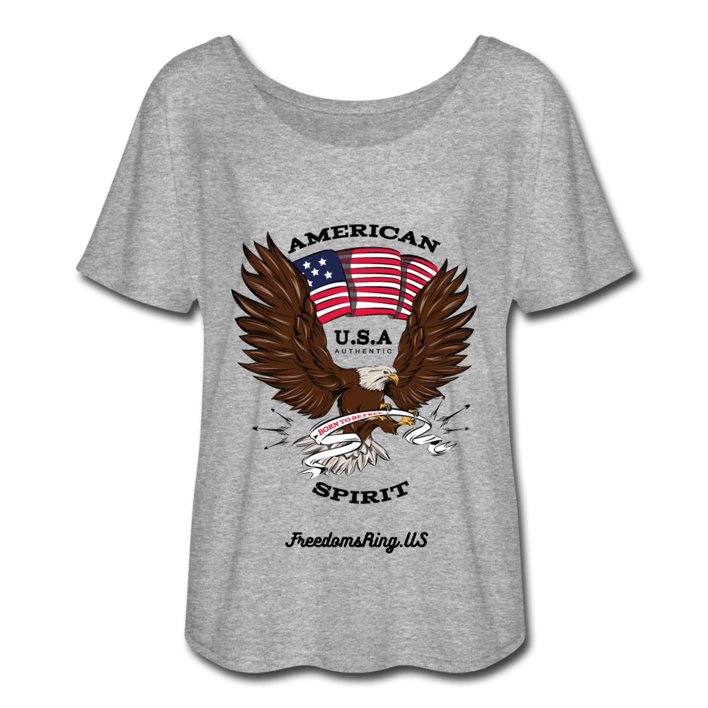 AMERICAN SPIRIT - Women’s Flowy T-Shirt - heather gray