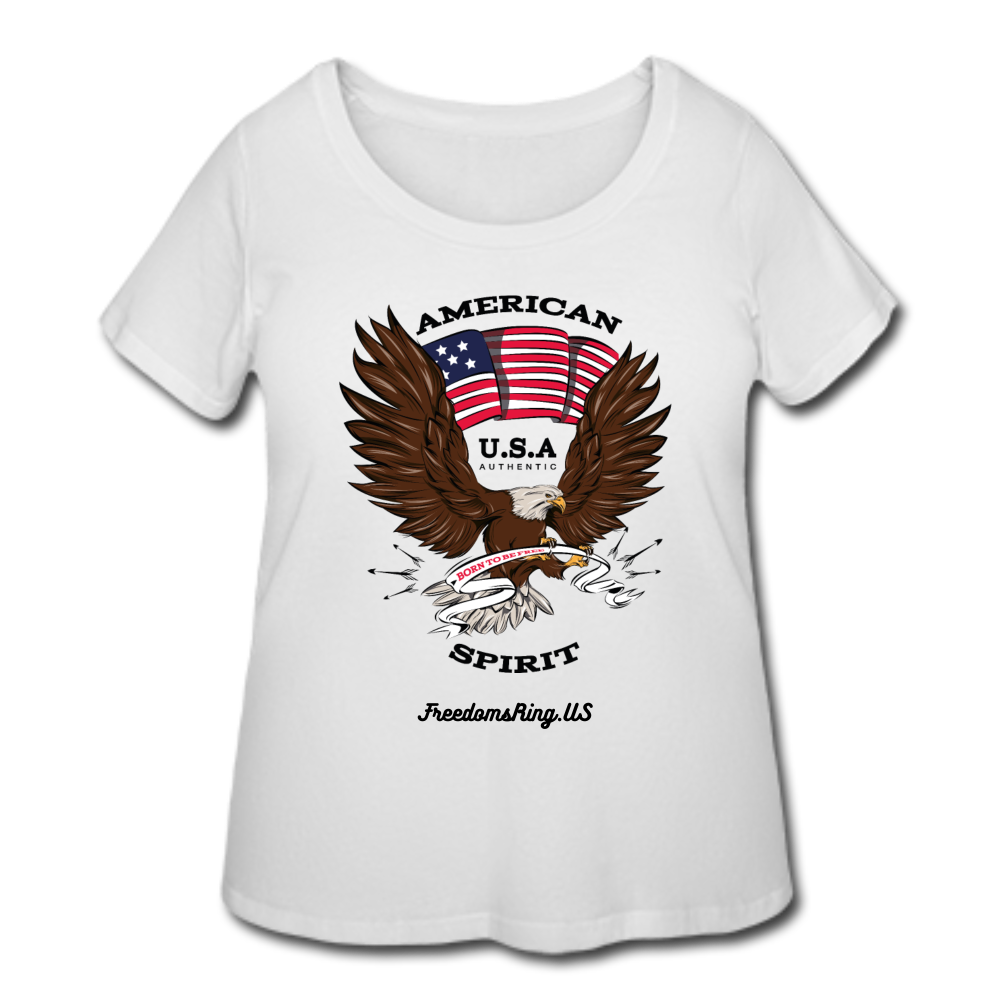 AMERICAN SPIRIT - Women’s Curvy T-Shirt - white