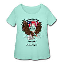 Load image into Gallery viewer, AMERICAN SPIRIT - Women’s Curvy T-Shirt - mint
