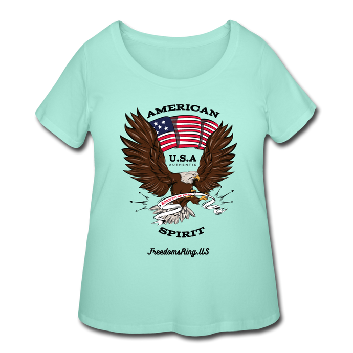 AMERICAN SPIRIT - Women’s Curvy T-Shirt - mint