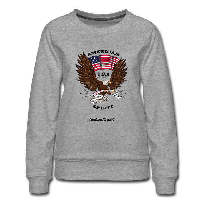 AMERICAN SPIRIT - Women’s Premium Sweatshirt - heather gray