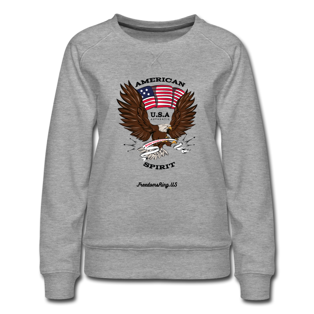 AMERICAN SPIRIT - Women’s Premium Sweatshirt - heather gray