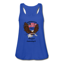 Load image into Gallery viewer, AMERICAN SPIRIT - Women&#39;s Flowy Tank Top by Bella - royal blue
