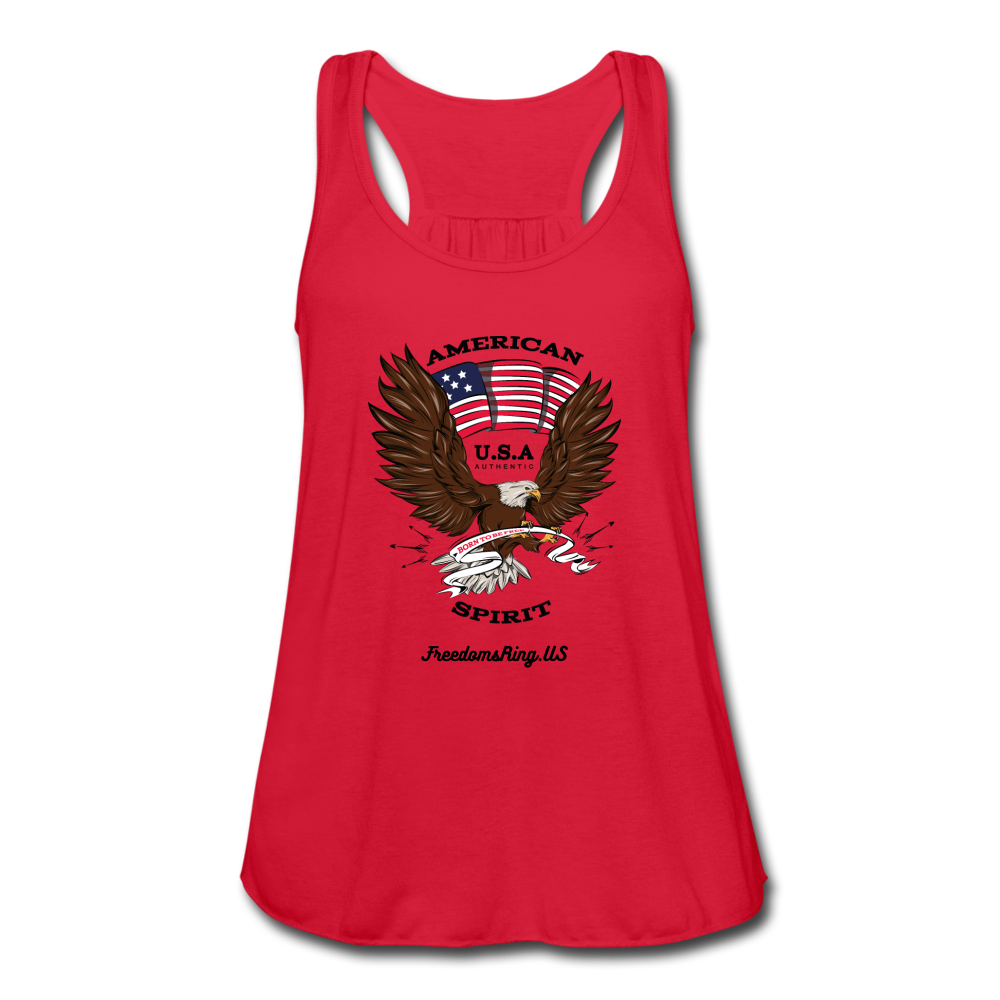 AMERICAN SPIRIT - Women's Flowy Tank Top by Bella - red