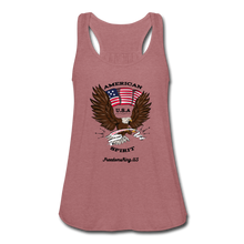 Load image into Gallery viewer, AMERICAN SPIRIT - Women&#39;s Flowy Tank Top by Bella - mauve
