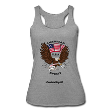 Load image into Gallery viewer, AMERICAN SPIRIT - Women’s Tri-Blend Racerback Tank - heather gray
