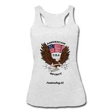 Load image into Gallery viewer, AMERICAN SPIRIT - Women’s Tri-Blend Racerback Tank - heather white
