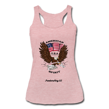 Load image into Gallery viewer, AMERICAN SPIRIT - Women’s Tri-Blend Racerback Tank - heather dusty rose
