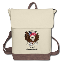 Load image into Gallery viewer, AMERICAN SPIRIT - Canvas Backpack - ivory/brown
