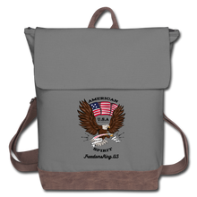 Load image into Gallery viewer, AMERICAN SPIRIT - Canvas Backpack - gray/brown
