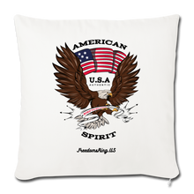 Load image into Gallery viewer, AMERICAN SPIRIT - Throw Pillow Cover 18” x 18” - natural white
