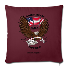 Load image into Gallery viewer, AMERICAN SPIRIT - Throw Pillow Cover 18” x 18” - burgundy
