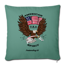 Load image into Gallery viewer, AMERICAN SPIRIT - Throw Pillow Cover 18” x 18” - cypress green
