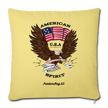 Load image into Gallery viewer, AMERICAN SPIRIT - Throw Pillow Cover 18” x 18” - washed yellow
