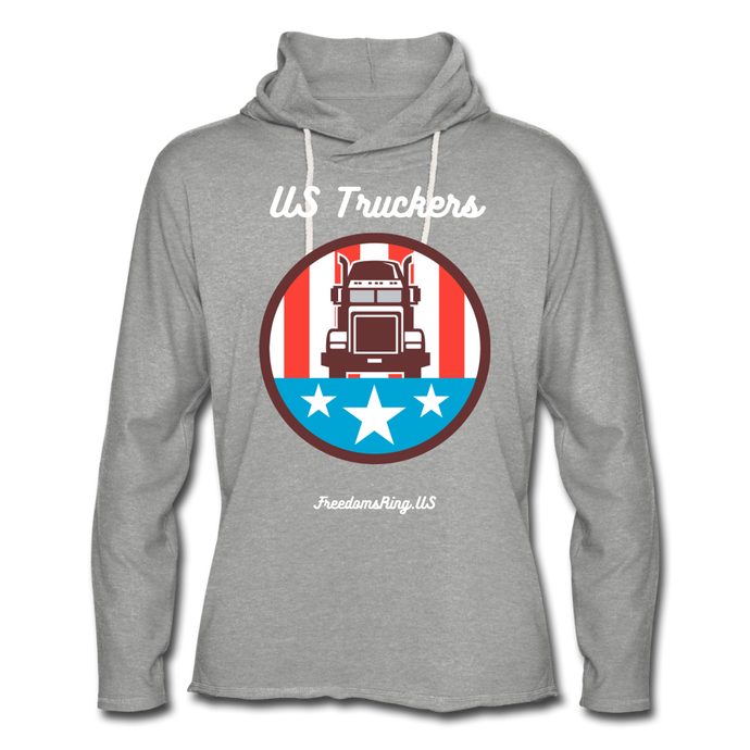 US TRUCKERS - Unisex Lightweight Terry Hoodie - heather gray