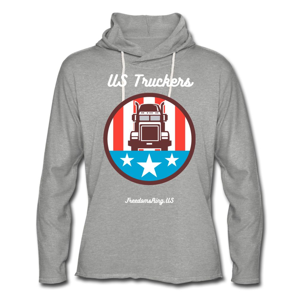 US TRUCKERS - Unisex Lightweight Terry Hoodie - heather gray