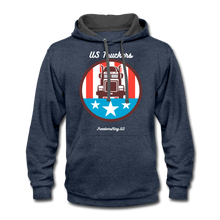 Load image into Gallery viewer, US TRUCKERS - Contrast Hoodie - indigo heather/asphalt
