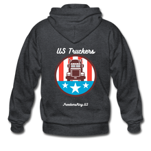 Load image into Gallery viewer, US TRUCKERS - Gildan Heavy Blend Adult Zip Hoodie - deep heather
