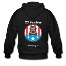 Load image into Gallery viewer, US TRUCKERS - Gildan Heavy Blend Adult Zip Hoodie - black
