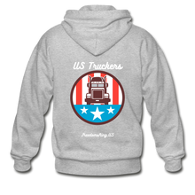 Load image into Gallery viewer, US TRUCKERS - Gildan Heavy Blend Adult Zip Hoodie - heather gray
