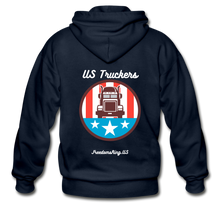 Load image into Gallery viewer, US TRUCKERS - Gildan Heavy Blend Adult Zip Hoodie - navy
