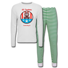 Load image into Gallery viewer, US TRUCKERS - Unisex Pajama Set - white/green stripe
