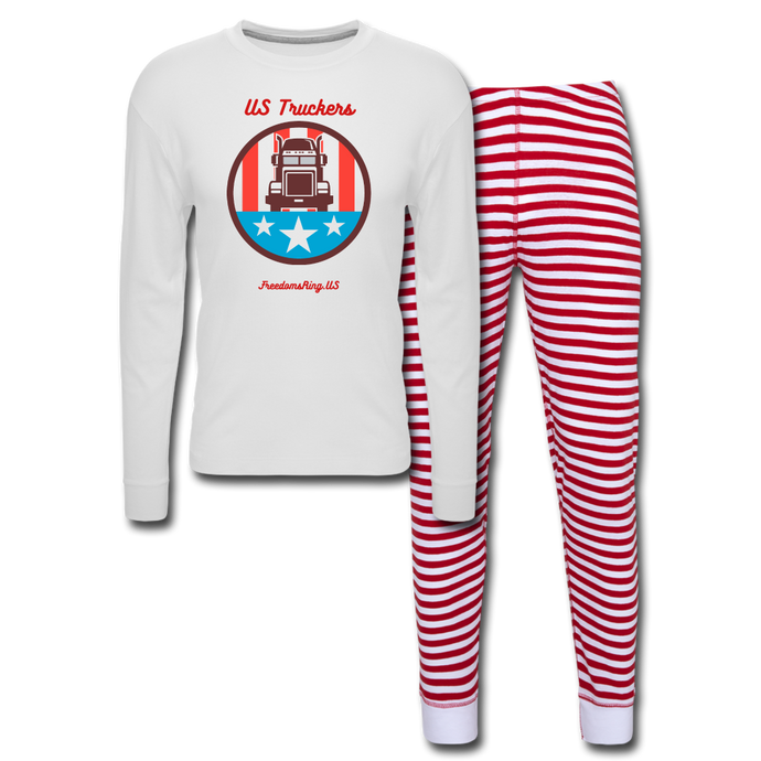 US TRUCKERS - Unisex Pajama Set - white/red stripe