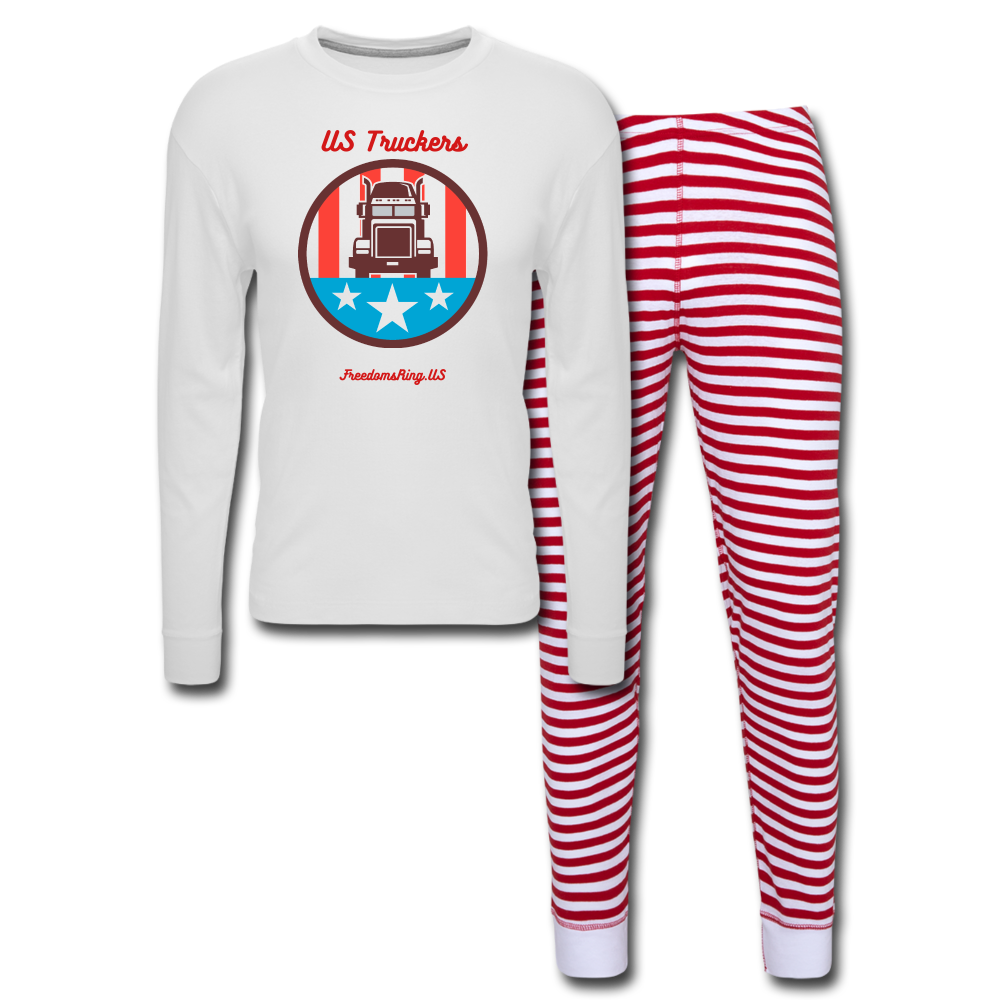 US TRUCKERS - Unisex Pajama Set - white/red stripe