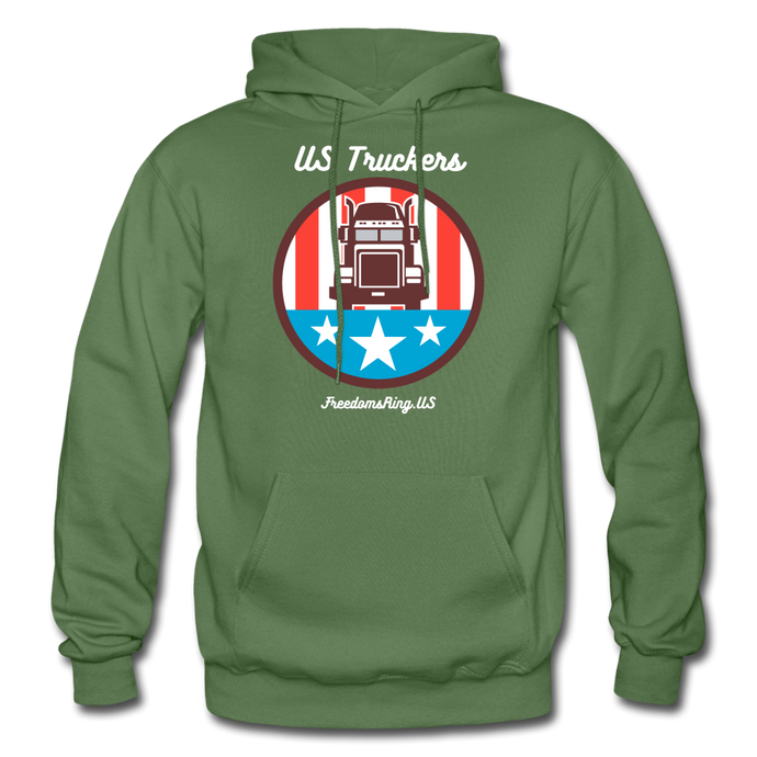 US TRUCKERS - Gildan Heavy Blend Adult Hoodie - military green