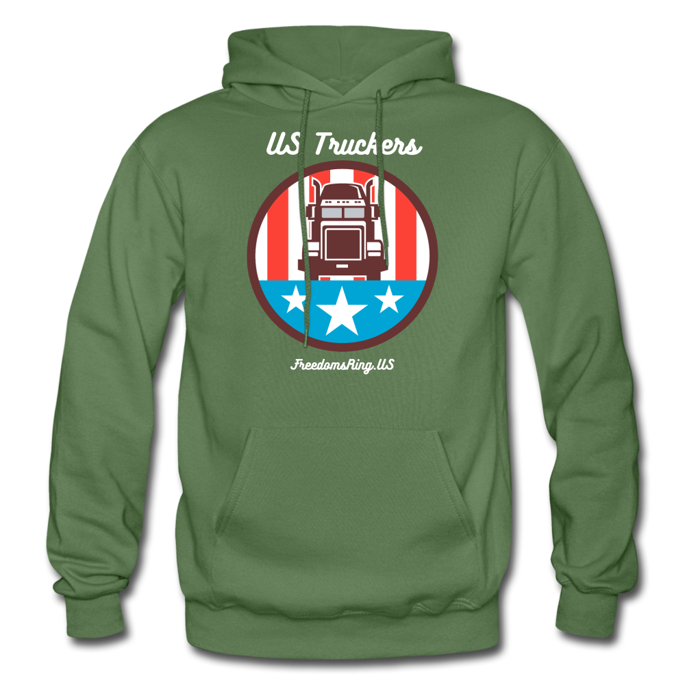 US TRUCKERS - Gildan Heavy Blend Adult Hoodie - military green