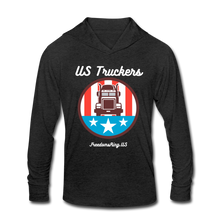 Load image into Gallery viewer, US TRUCKERS - Unisex Tri-Blend Hoodie Shirt - heather black
