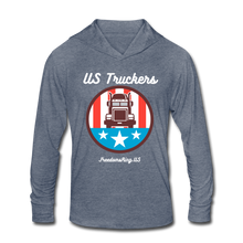 Load image into Gallery viewer, US TRUCKERS - Unisex Tri-Blend Hoodie Shirt - heather blue
