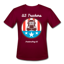 Load image into Gallery viewer, US TRUCKERS - Men’s Moisture Wicking Performance T-Shirt - burgundy
