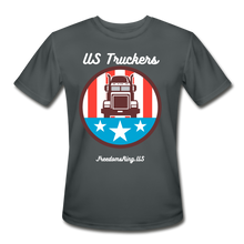 Load image into Gallery viewer, US TRUCKERS - Men’s Moisture Wicking Performance T-Shirt - charcoal
