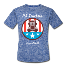 Load image into Gallery viewer, US TRUCKERS - Men’s Moisture Wicking Performance T-Shirt - heather blue
