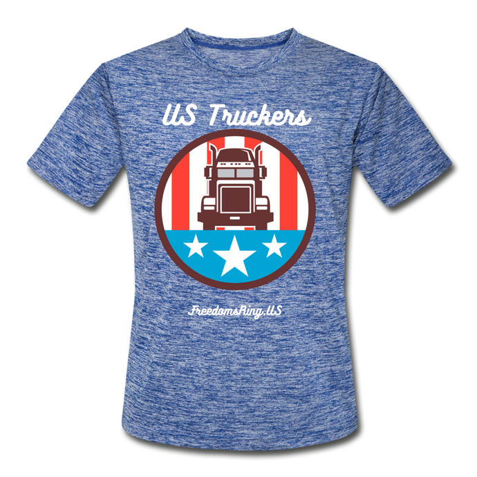 US TRUCKERS - Men’s Moisture Wicking Performance T-Shirt - heather blue