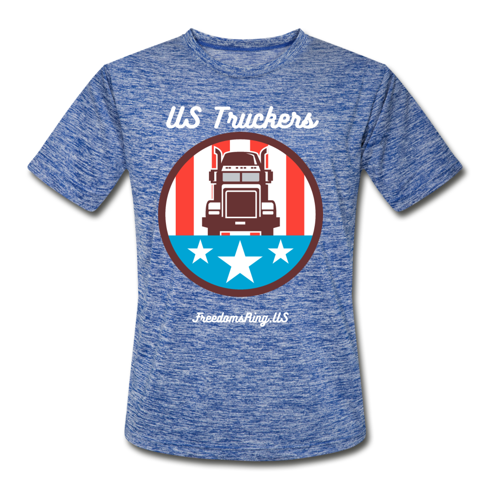 US TRUCKERS - Men’s Moisture Wicking Performance T-Shirt - heather blue