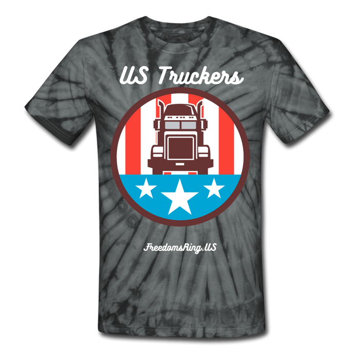 US TRUCKERS - Unisex Tie Dye T-Shirt - spider black