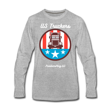 Load image into Gallery viewer, US TRUCKERS - Men&#39;s Premium Long Sleeve T-Shirt - heather gray
